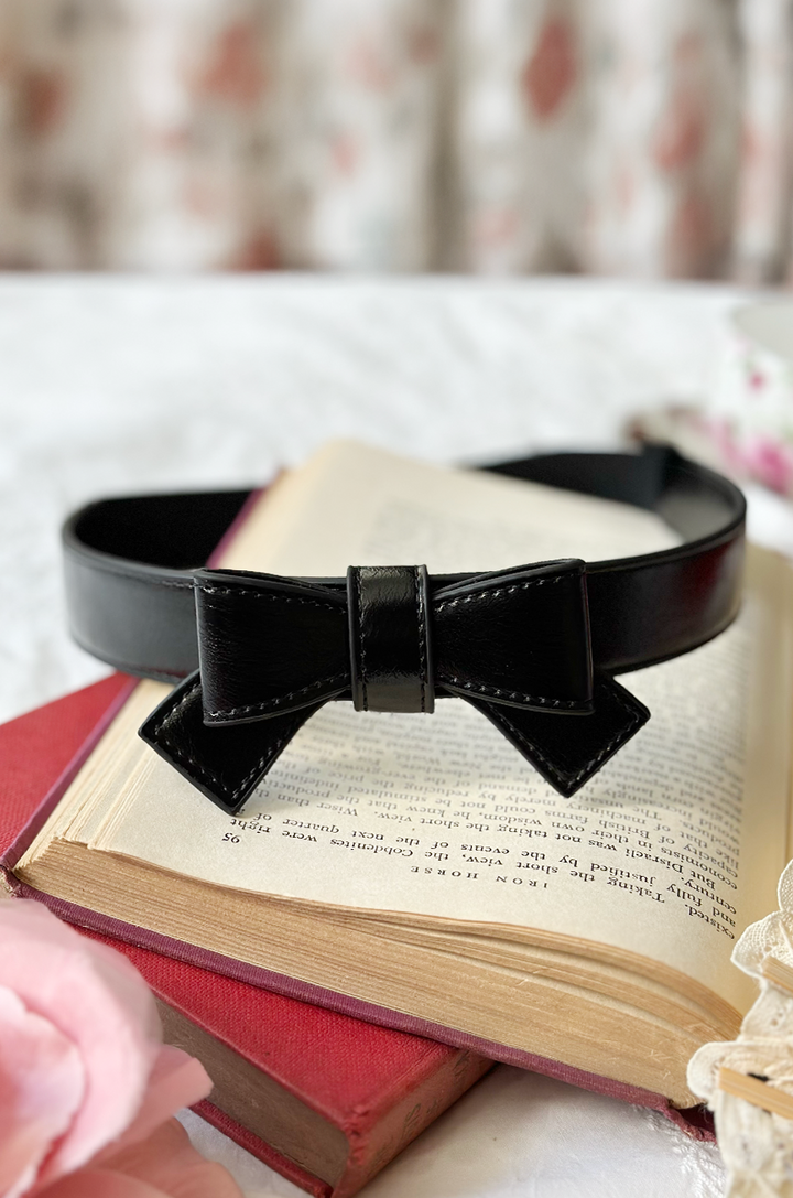Pretty Kitty Follies Bow Belt (Black) - Kitten D'Amour