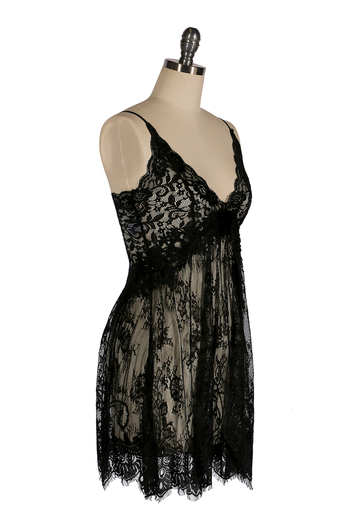 D'Amour Chemise (Black) - Kitten D'Amour