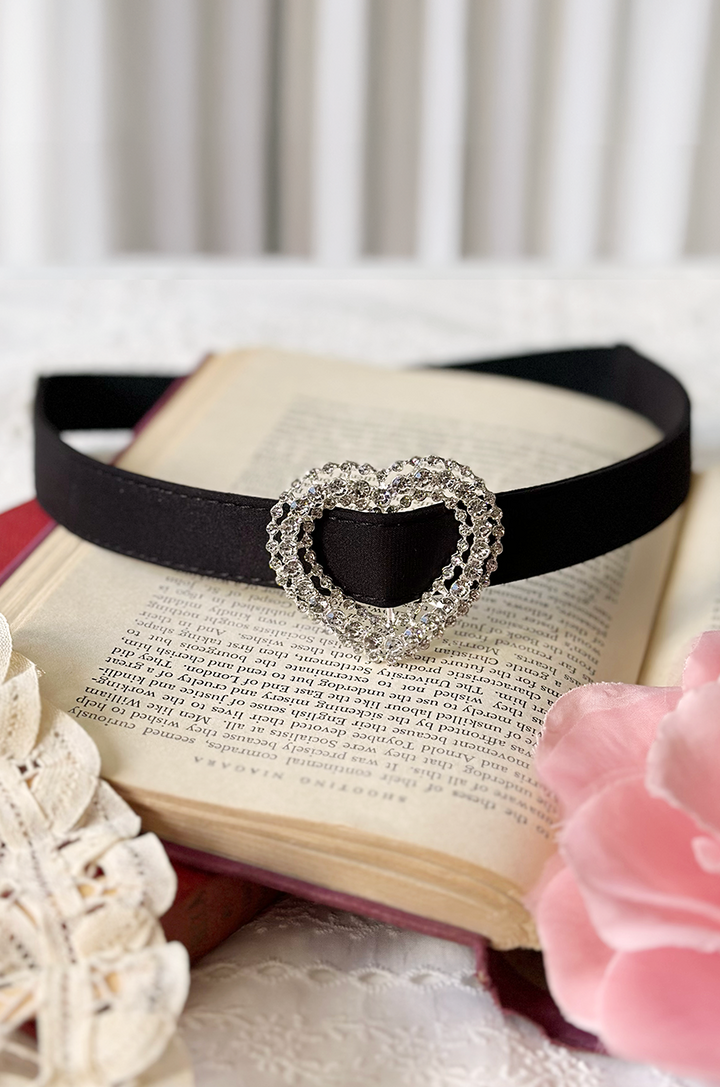 SweetHeart Belt (Black) - Kitten D'Amour