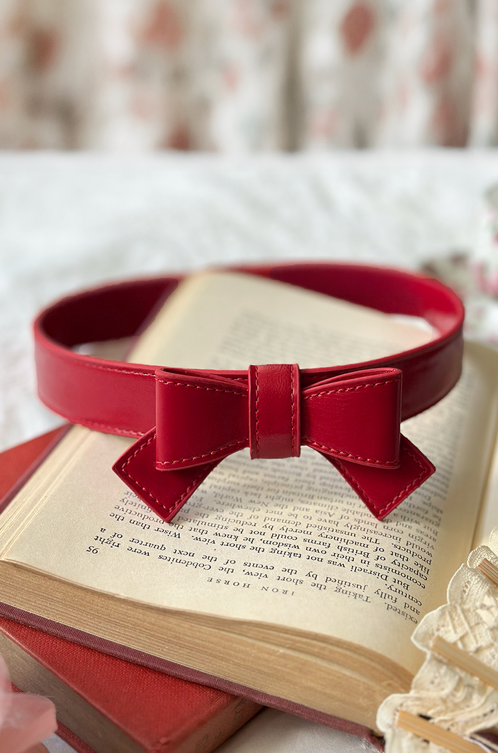 Pretty Kitty Follies Bow Belt (Red) - Kitten D'Amour