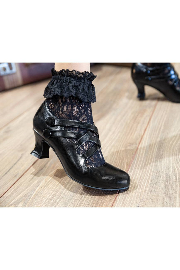 Harlem Twist Shoe (Black) - Kitten D'Amour