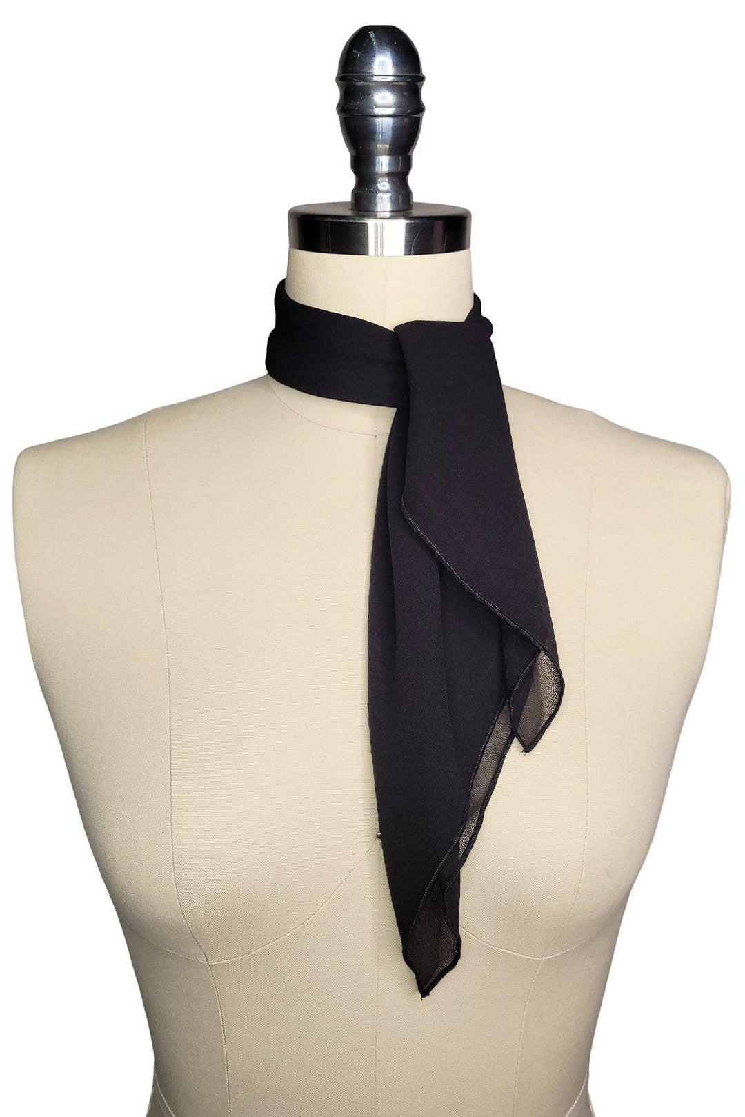 Verona Square Neck Scarf (Black) - Kitten D'Amour