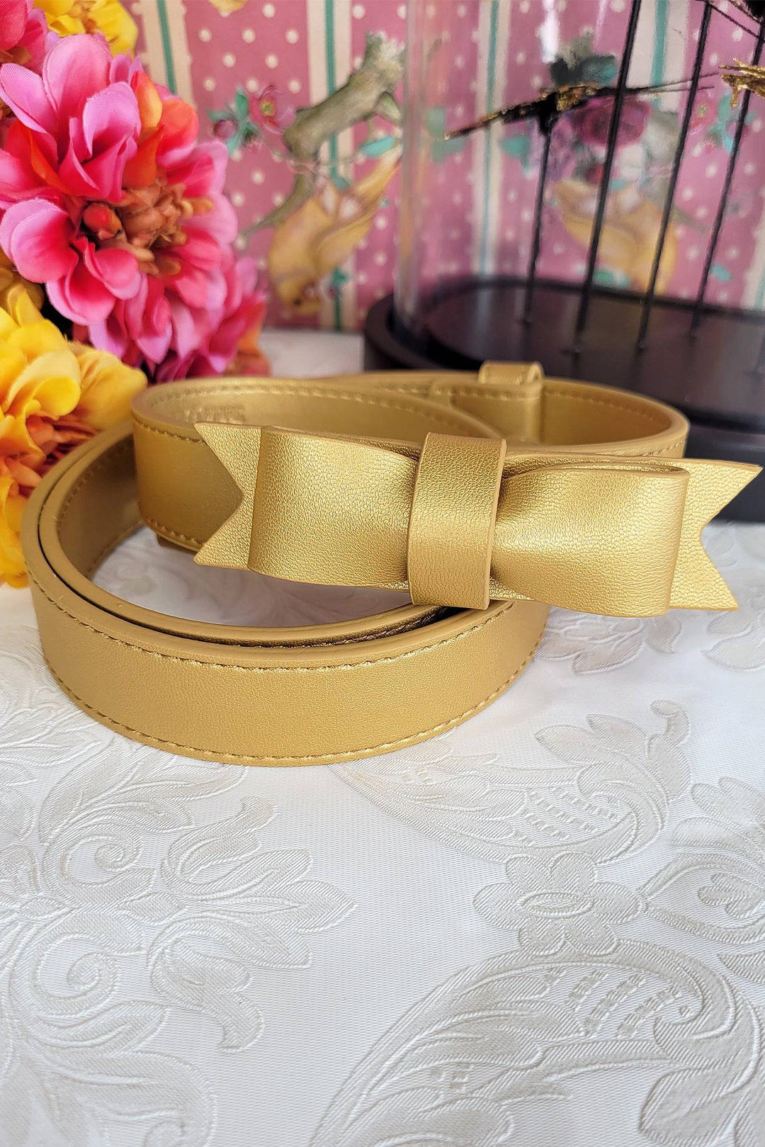 Charm School Belt (Gold) - Kitten D'Amour
