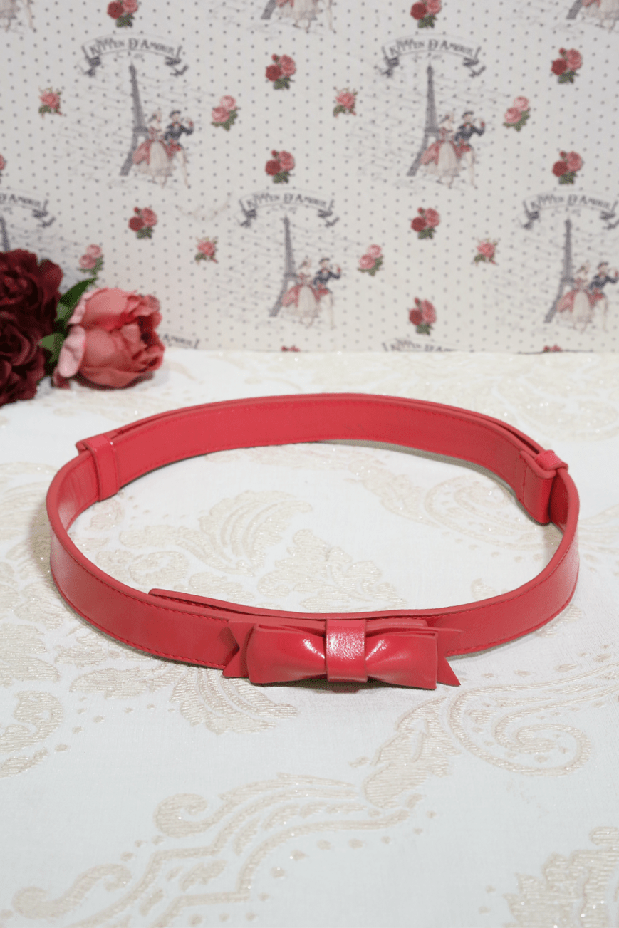 Charm School Belt (Coral) - Kitten D'Amour
