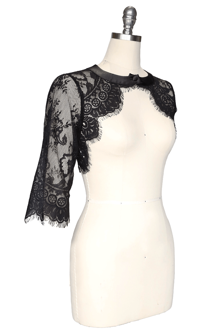 D'Amour Lace Shrug (Black) - Kitten D'Amour