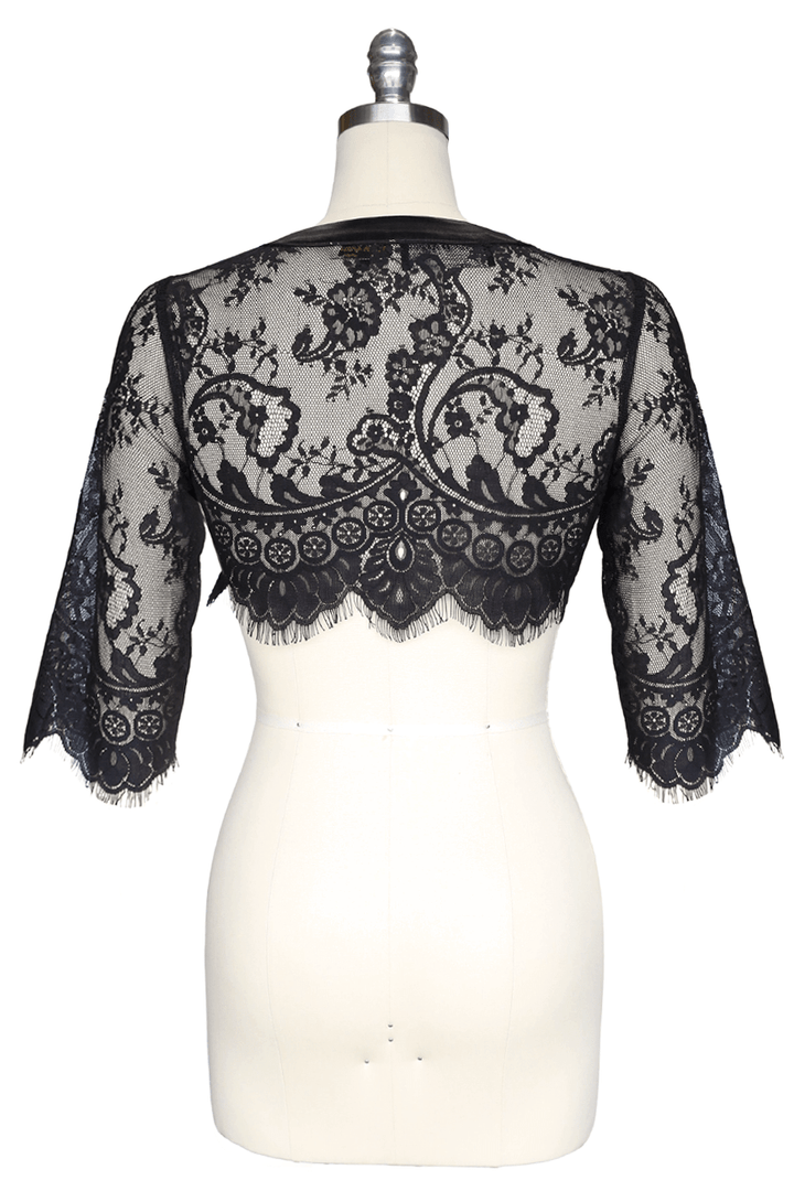 D'Amour Lace Shrug (Black) - Kitten D'Amour
