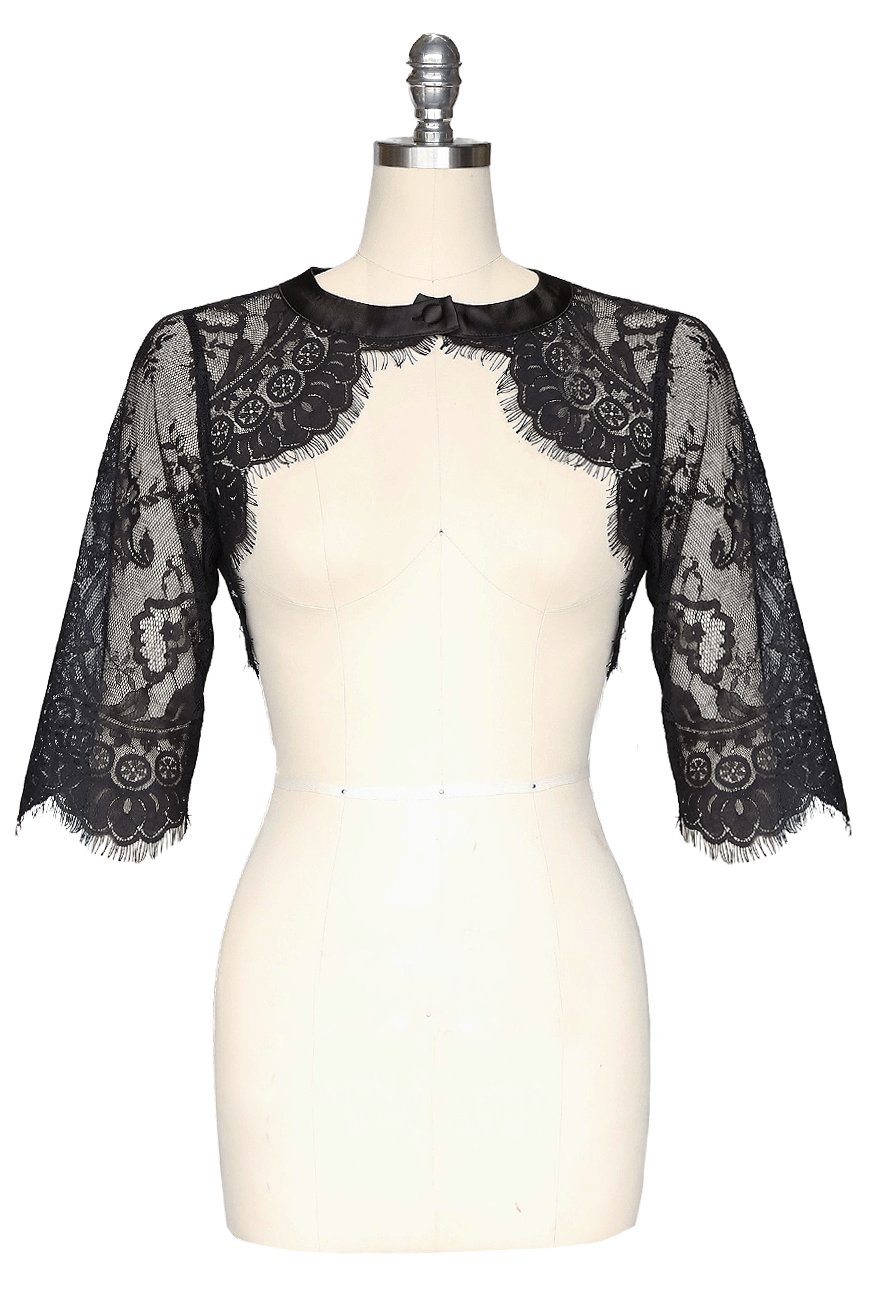 D'Amour Lace Shrug (Black) - Kitten D'Amour