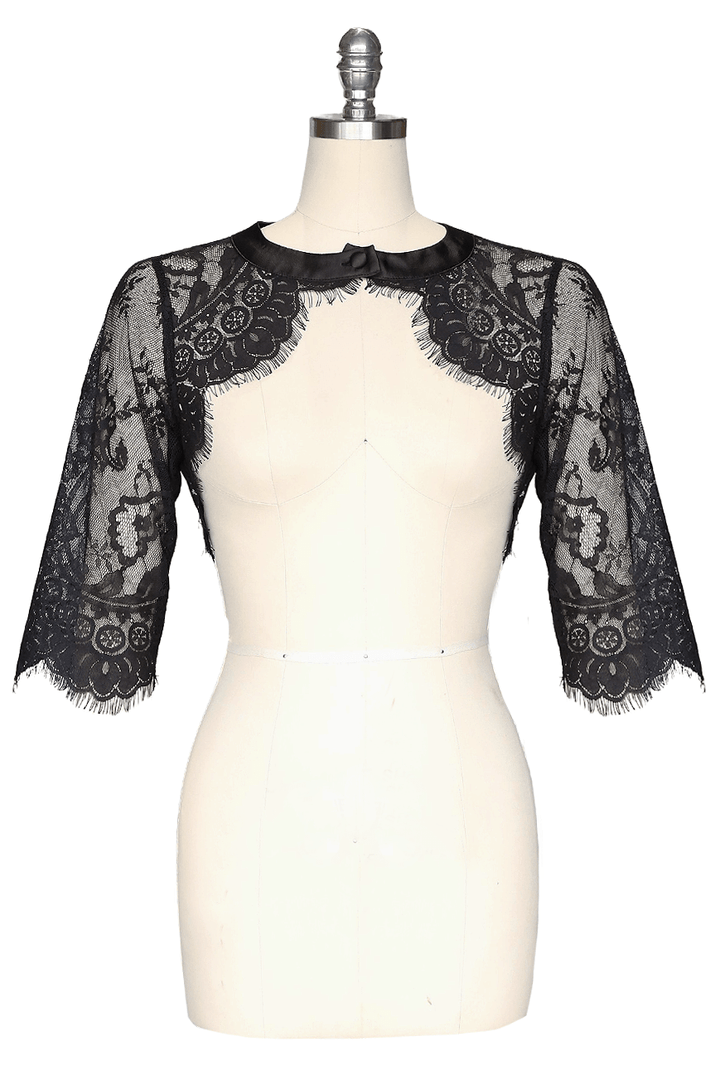 D'Amour Lace Shrug (Black) - Kitten D'Amour