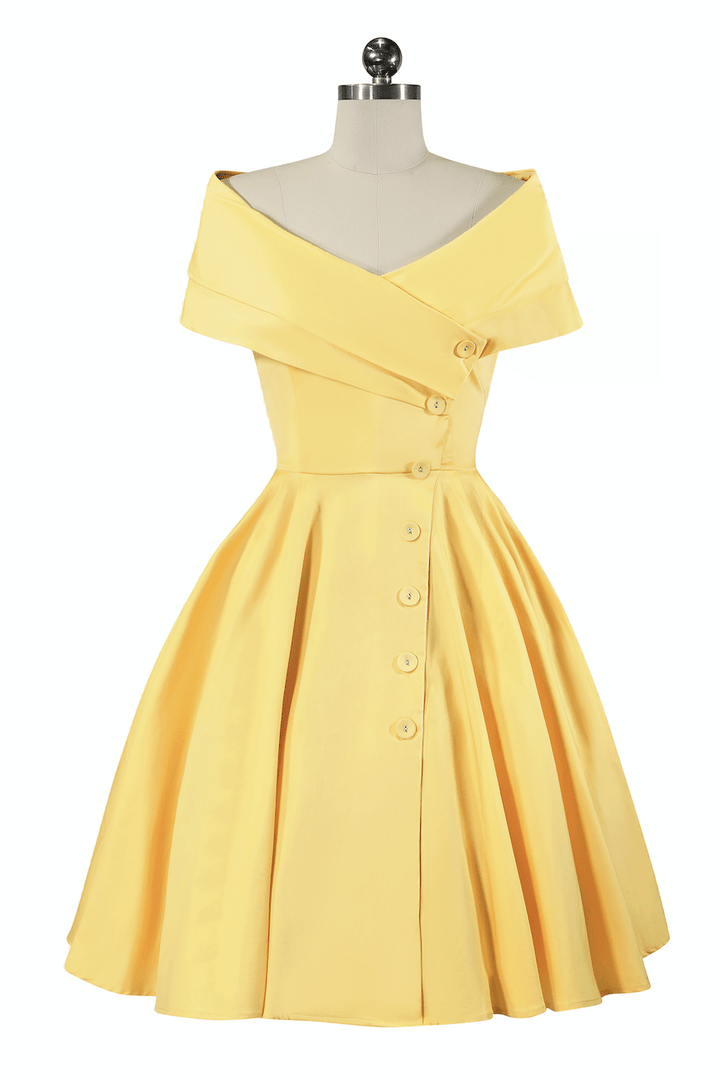 D'Amour L'Avenue Dress (Yellow) - Kitten D'Amour