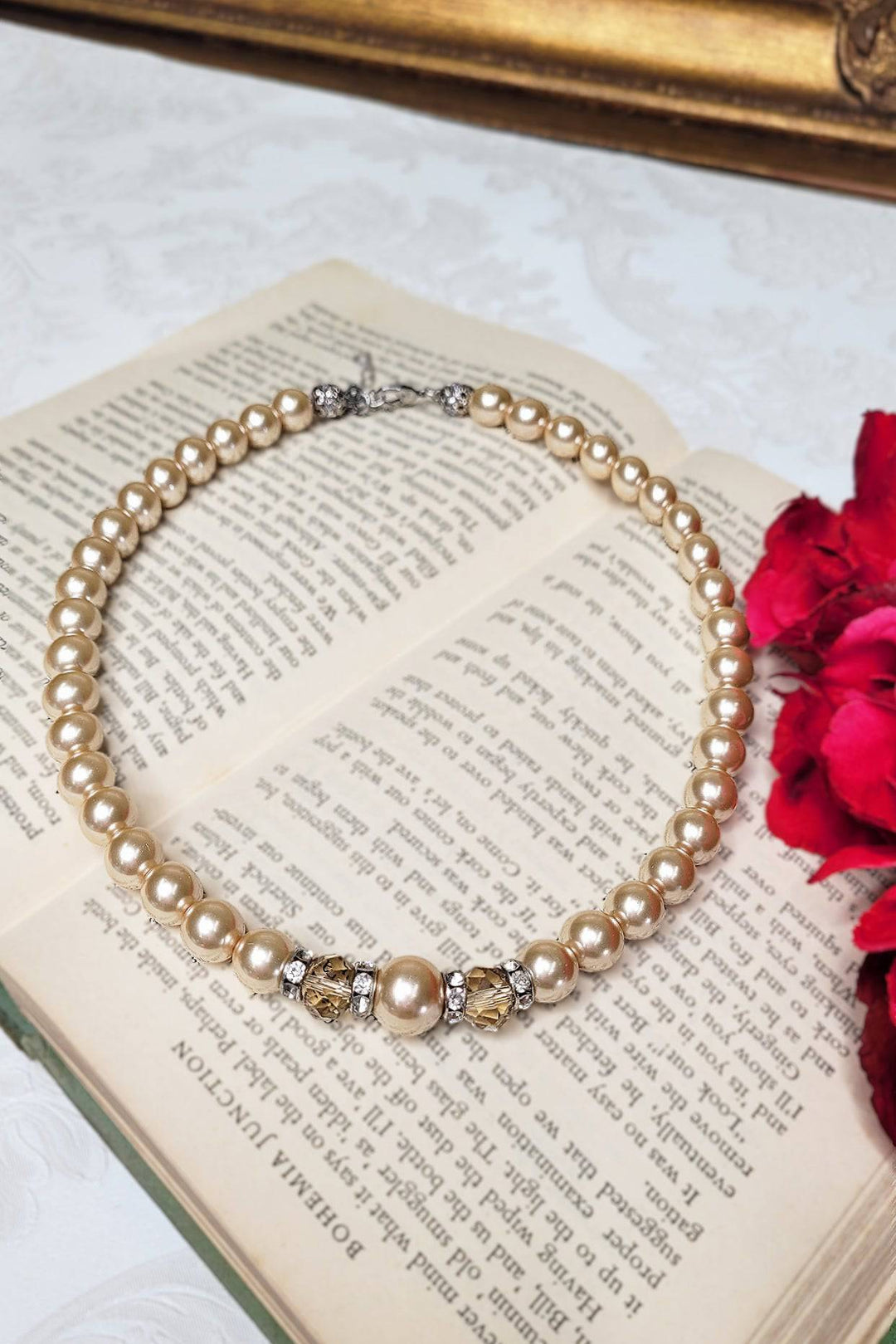 Matinee Pearl Necklace (Latte) - Kitten D'Amour