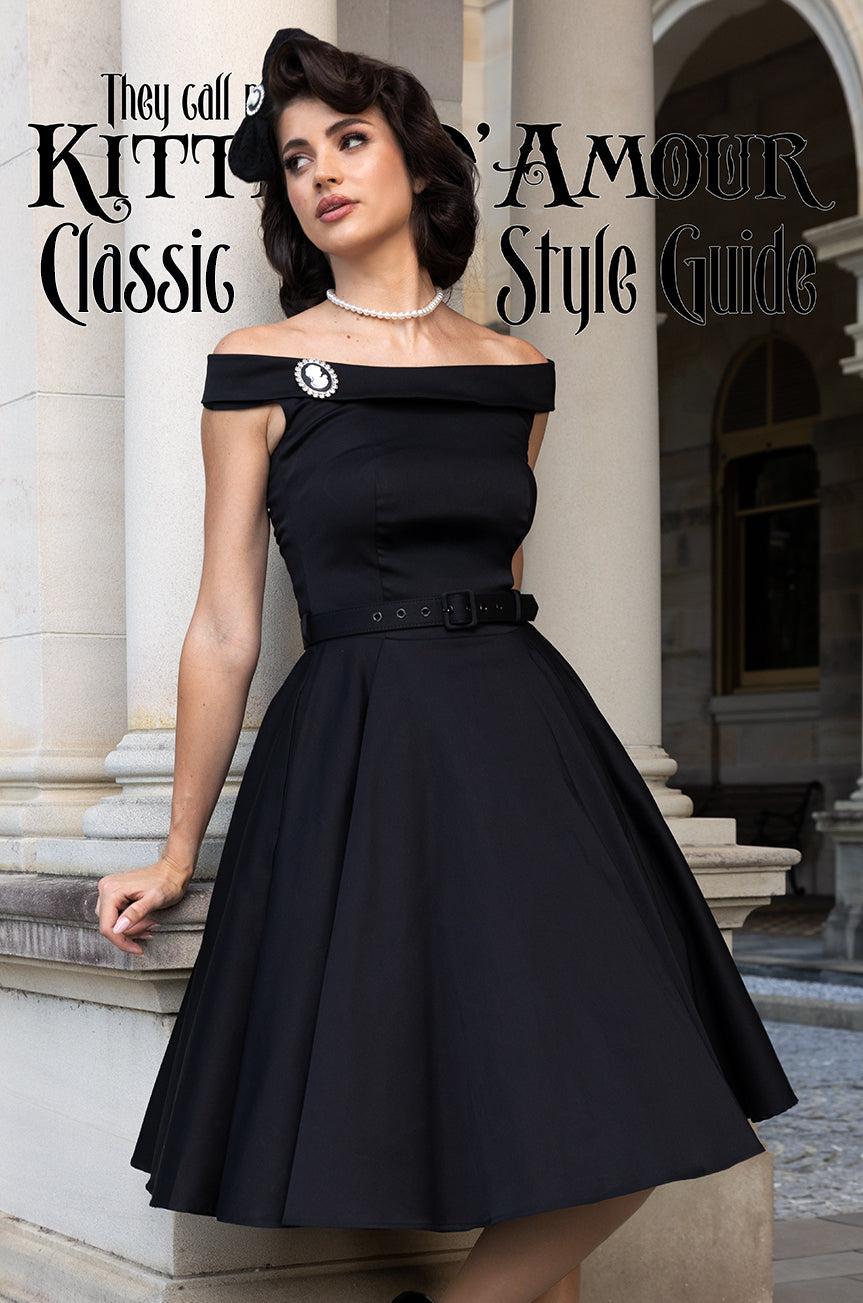 Model wears Oriana Belted Dress (Black)