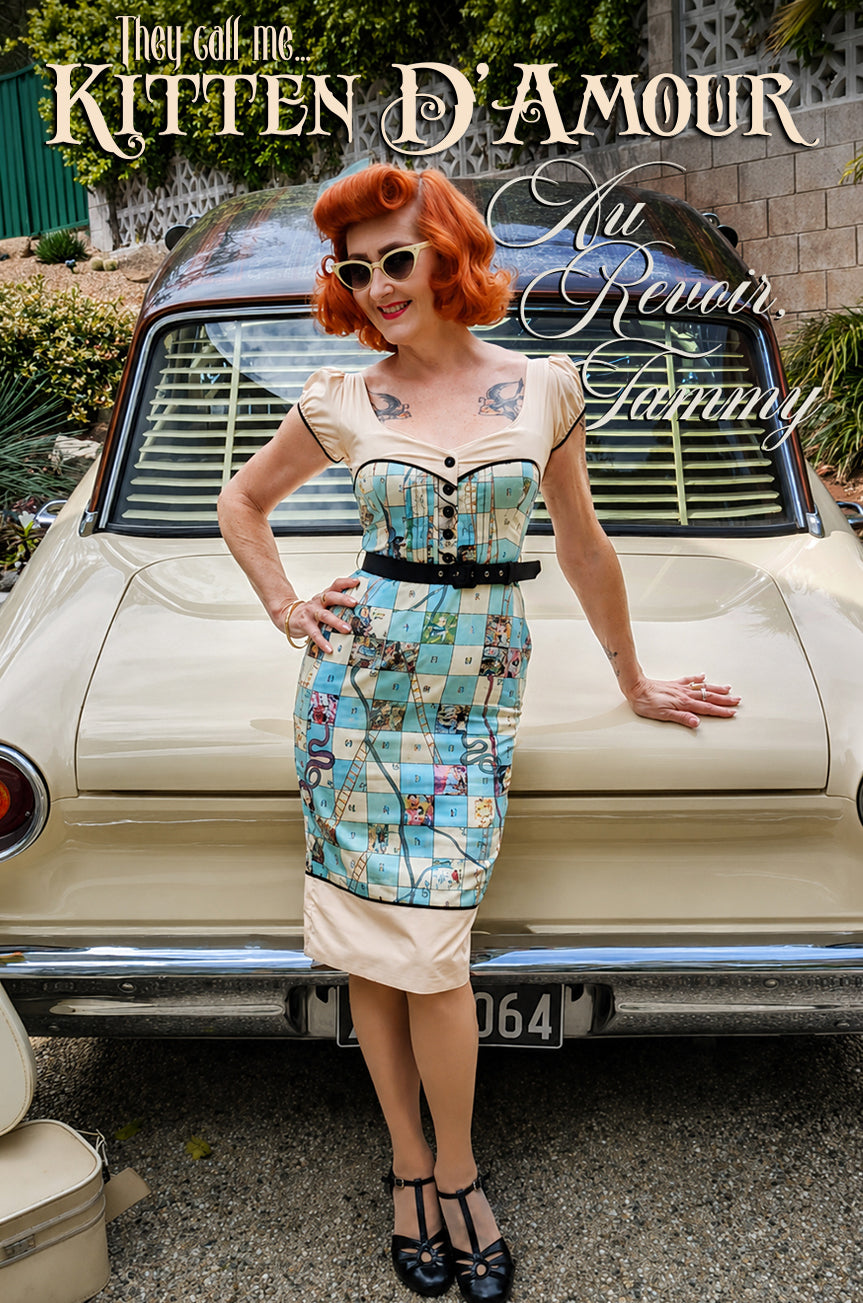 Tammy Kitten wears Snakes and Ladders