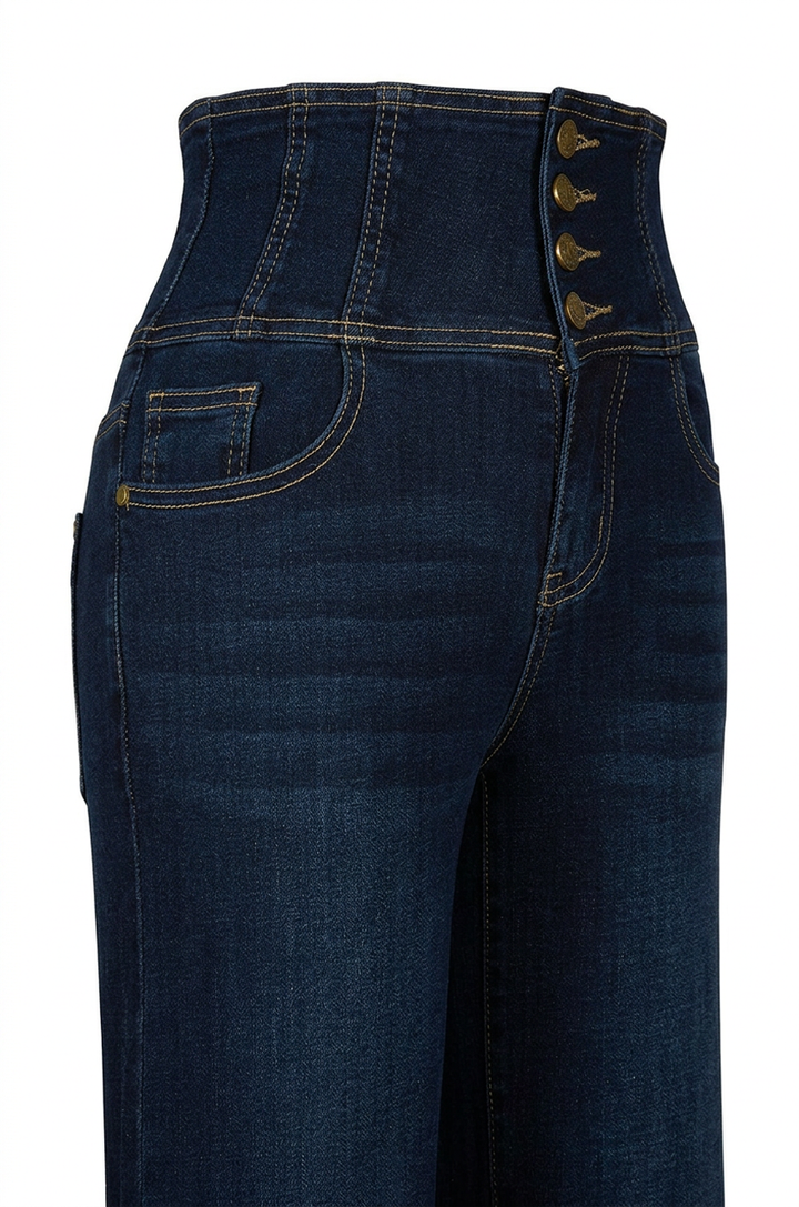 Vegas Wide Leg Denim Jean (Dark Denim)