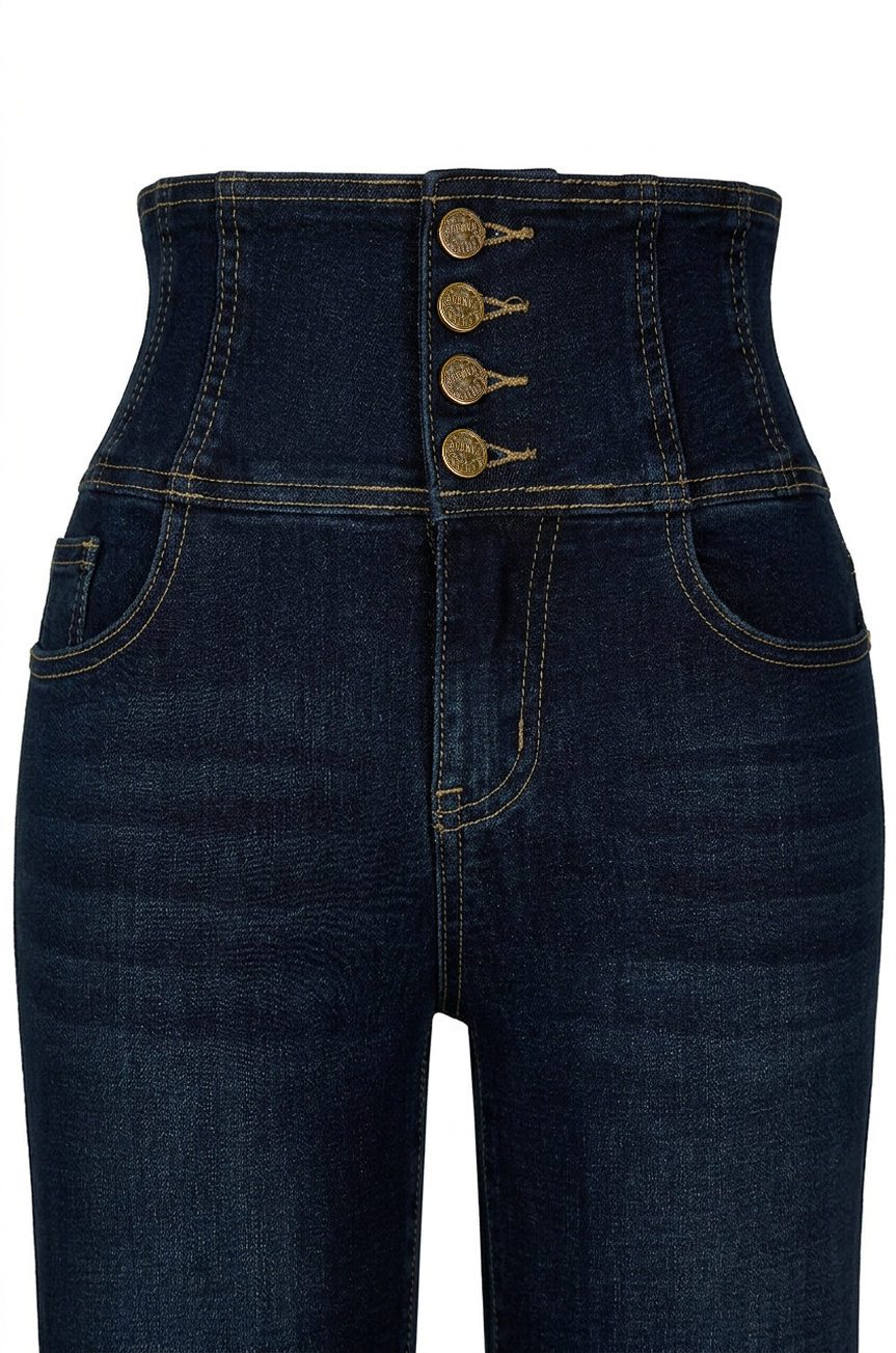 Vegas Wide Leg Denim Jean (Dark Denim)