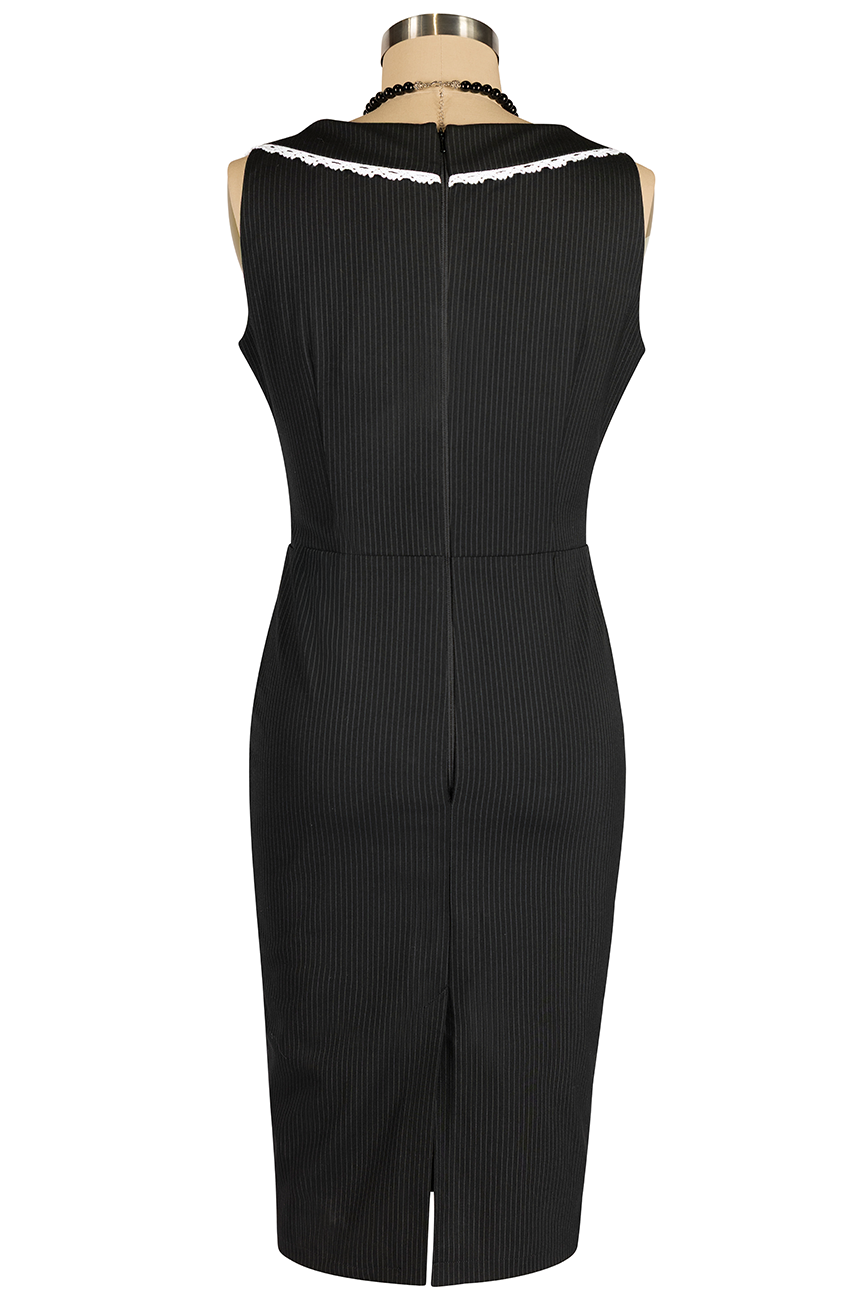 Read All About It Pinstripe Wiggle Dress