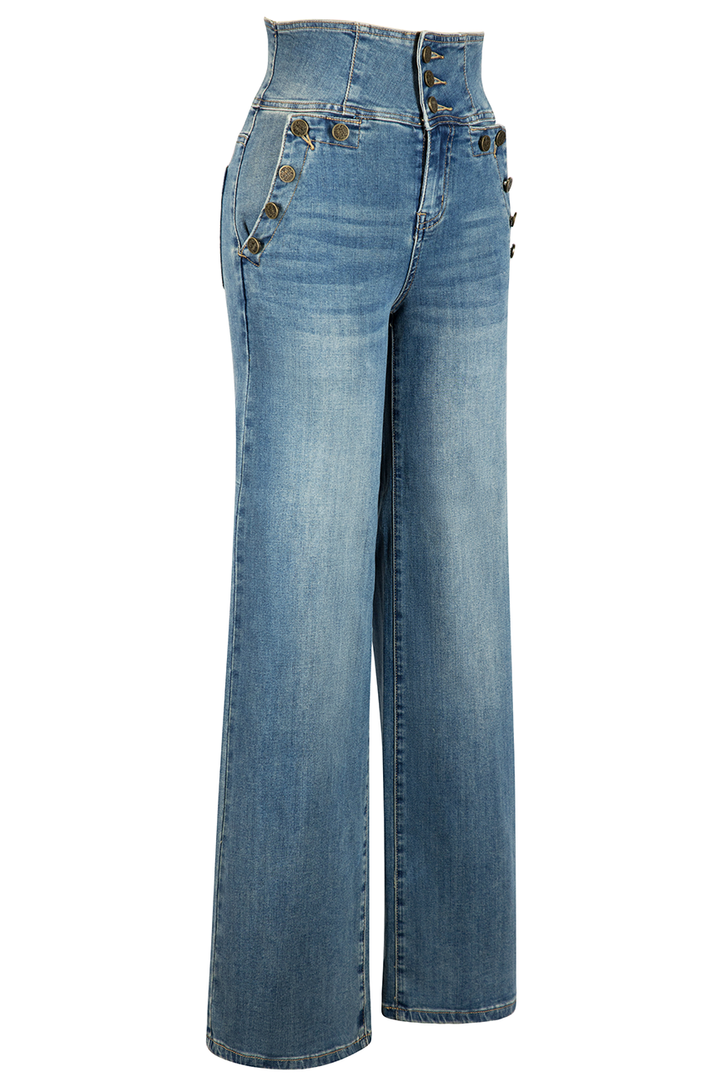 Brooklyn Wide Leg Jean (Light Denim)