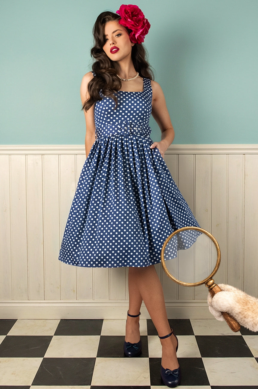 Dottie Darling Dress (Navy)