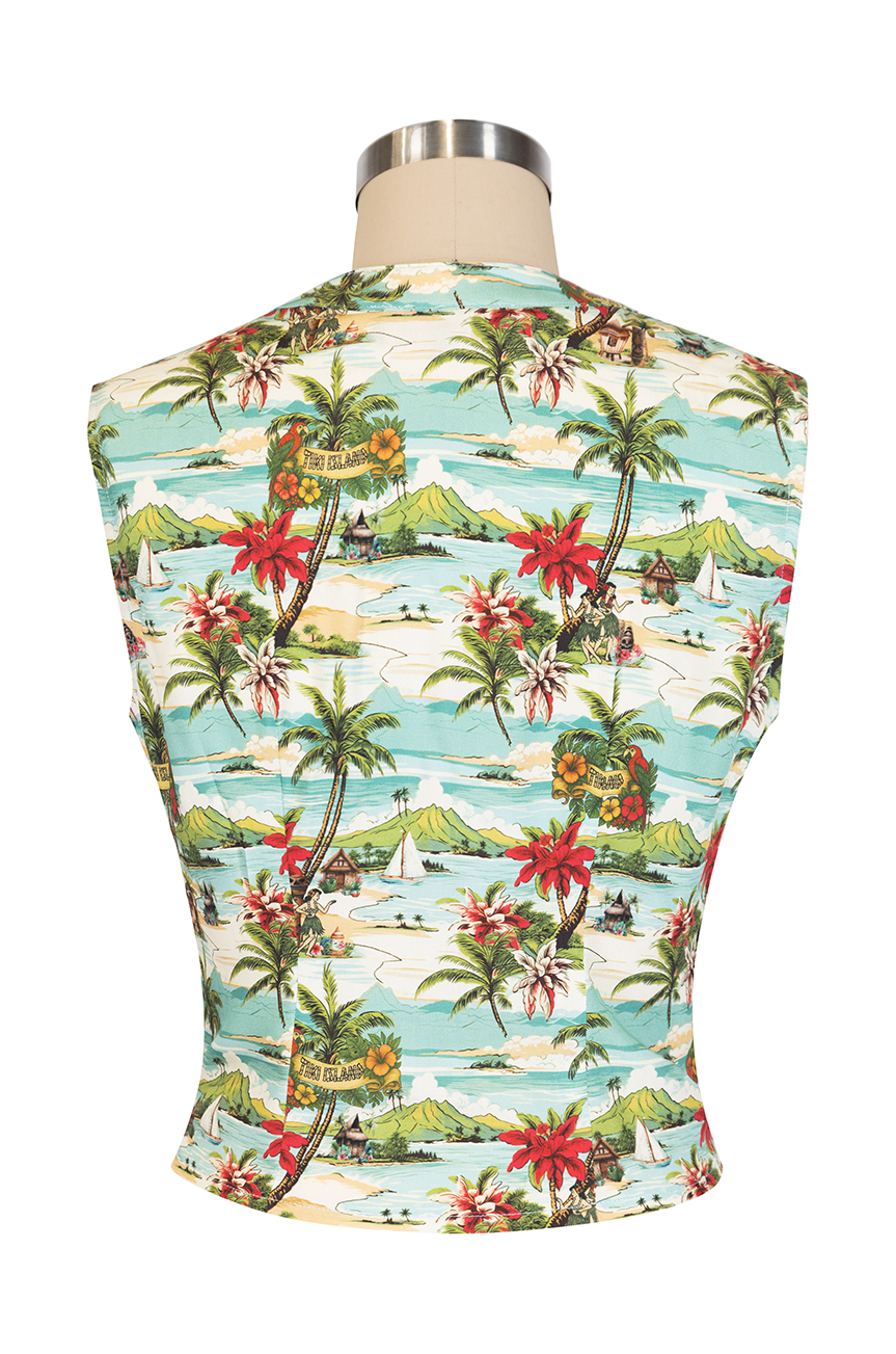 Tiki Island Frill Tie Top