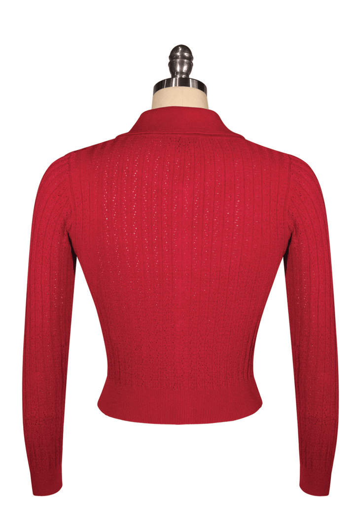 D'Amour Dickens Cardigan (Red) - Kitten D'Amour