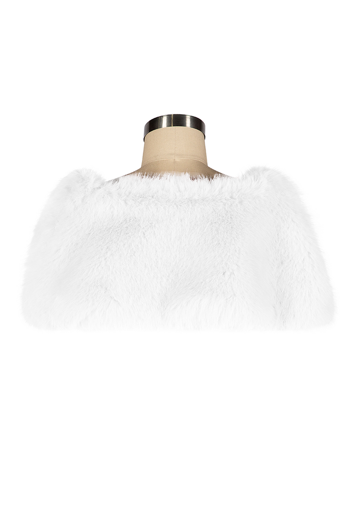 D'Amour Faux Fur Wrap (White)