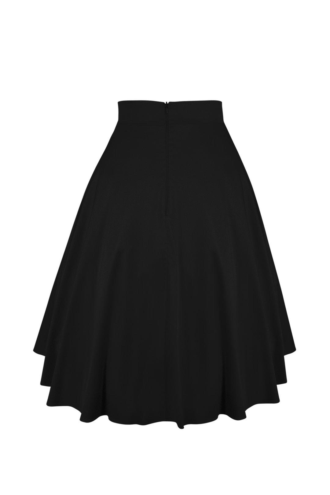 Tea Rose Classic Full Skirt (Black) - Kitten D'Amour