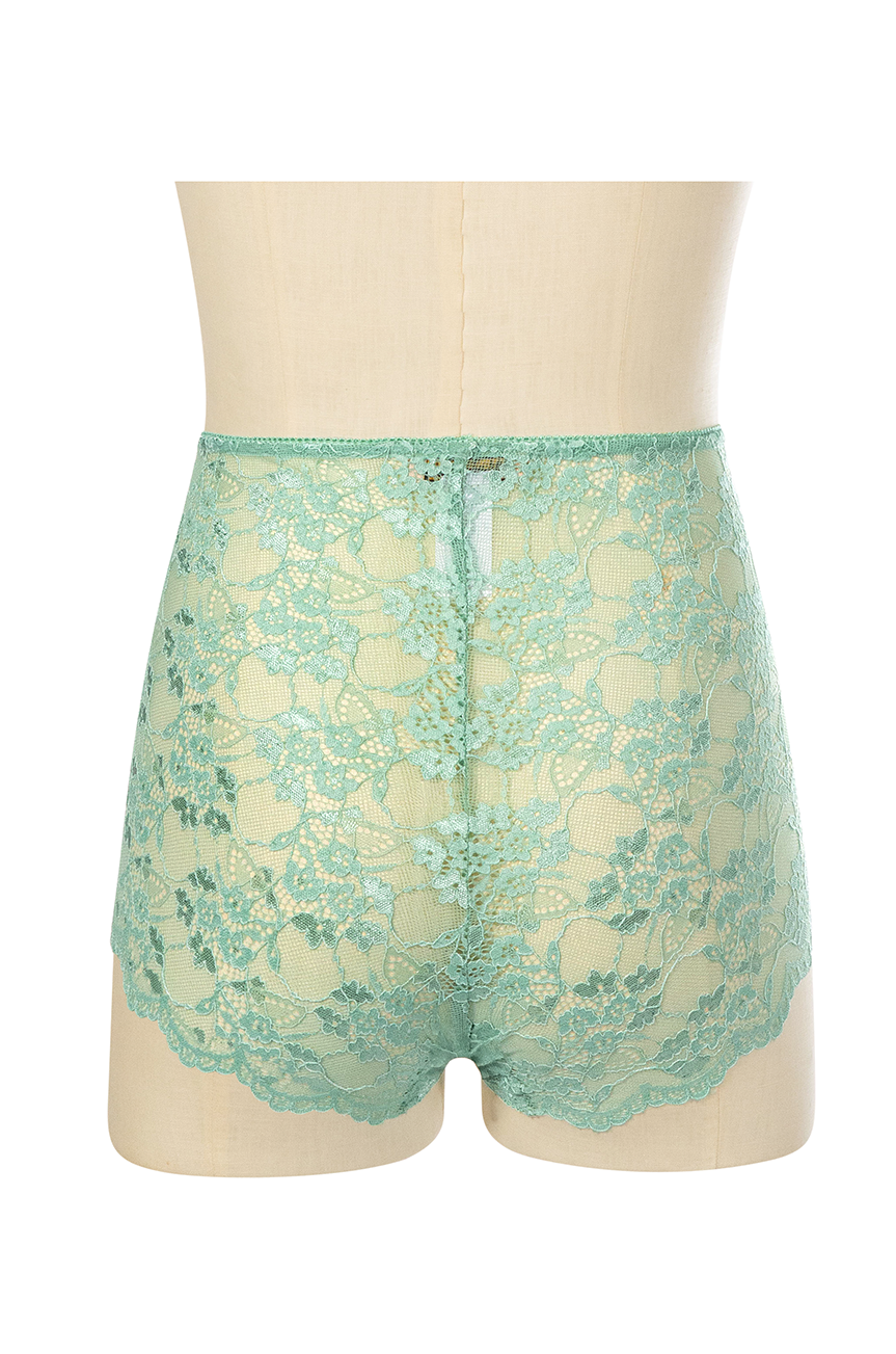 Elysian Hi Waist Lace Knickers (Green)