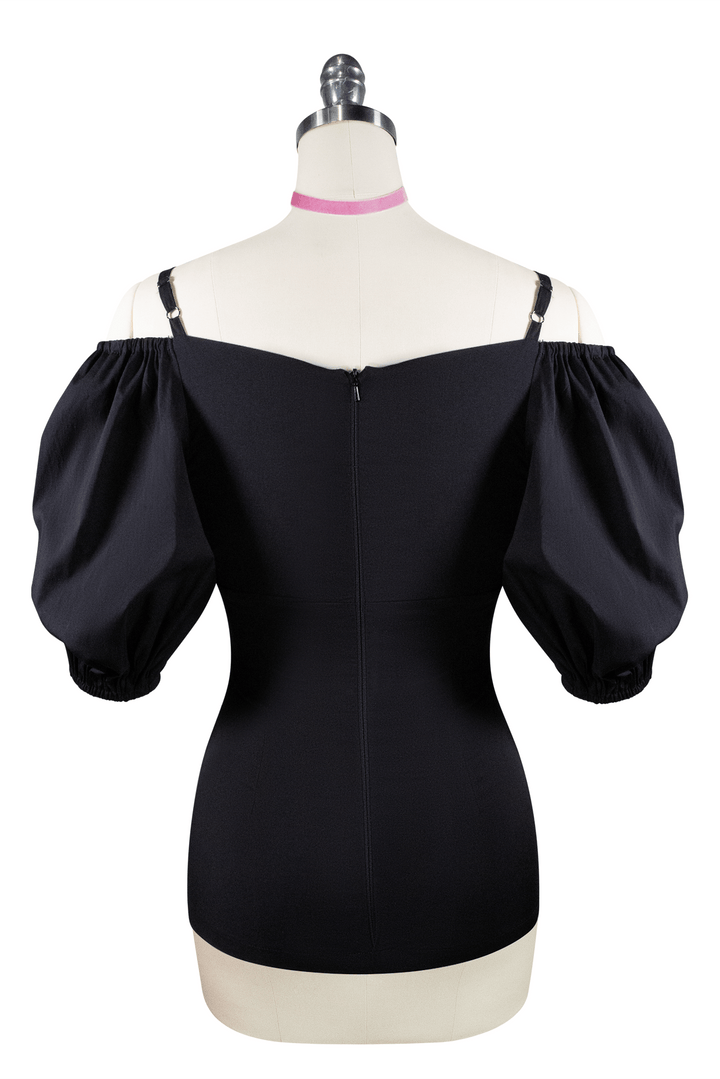 French Vacation Classic Top (Black) - Kitten D'Amour