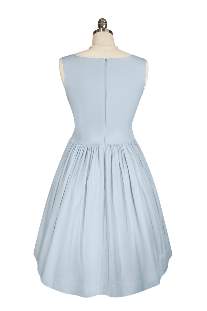 Tea Rose Classic Dress (Blue) - Kitten D'Amour