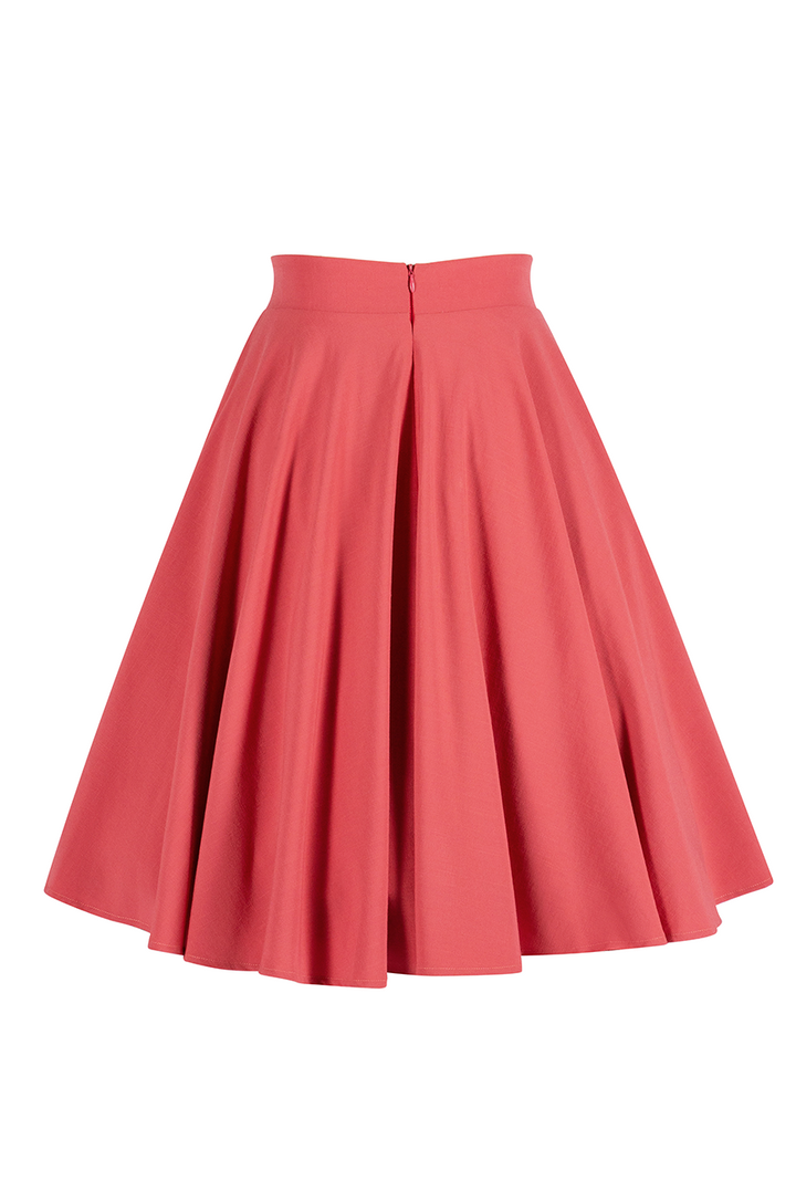 South Pacific Circle Skirt (Coral Pink)