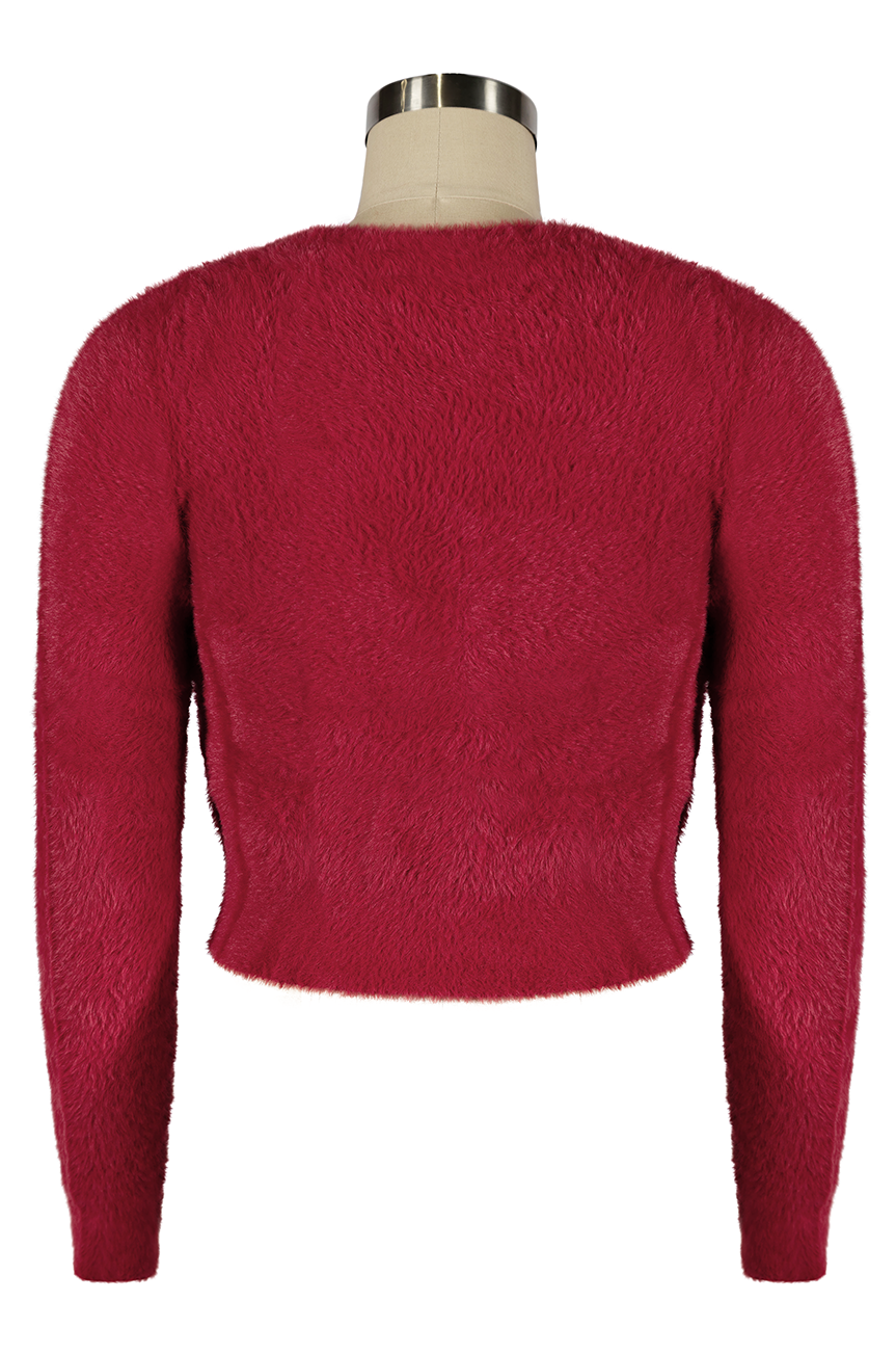Powder Puff Cardigan (Red)