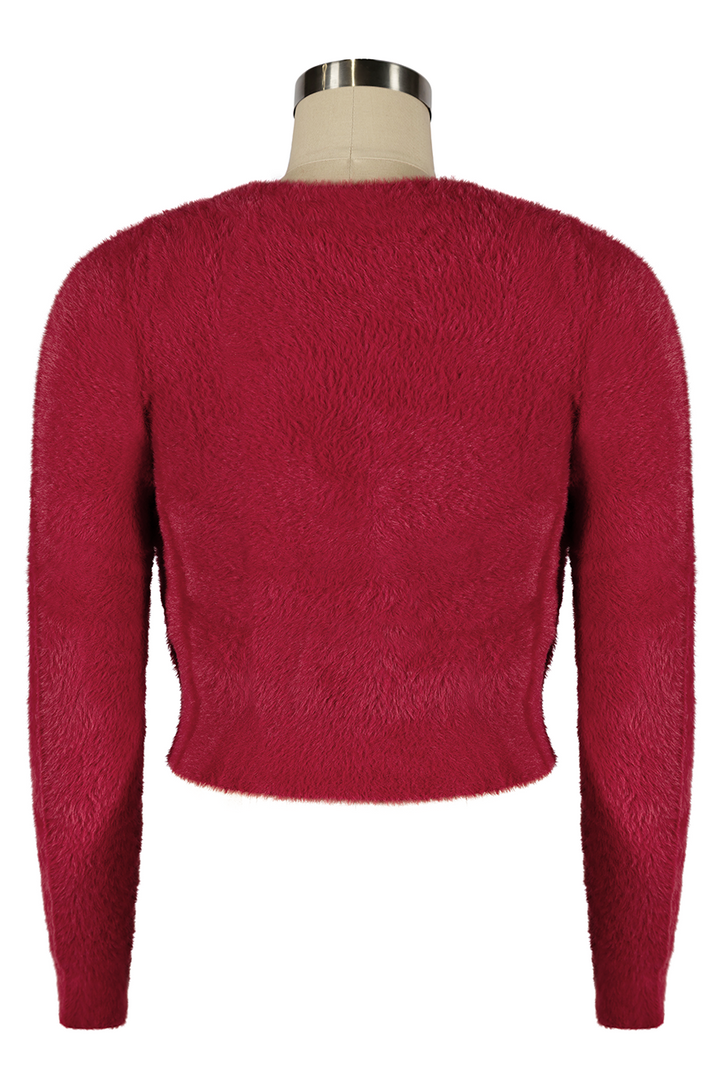 Powder Puff Cardigan (Red)
