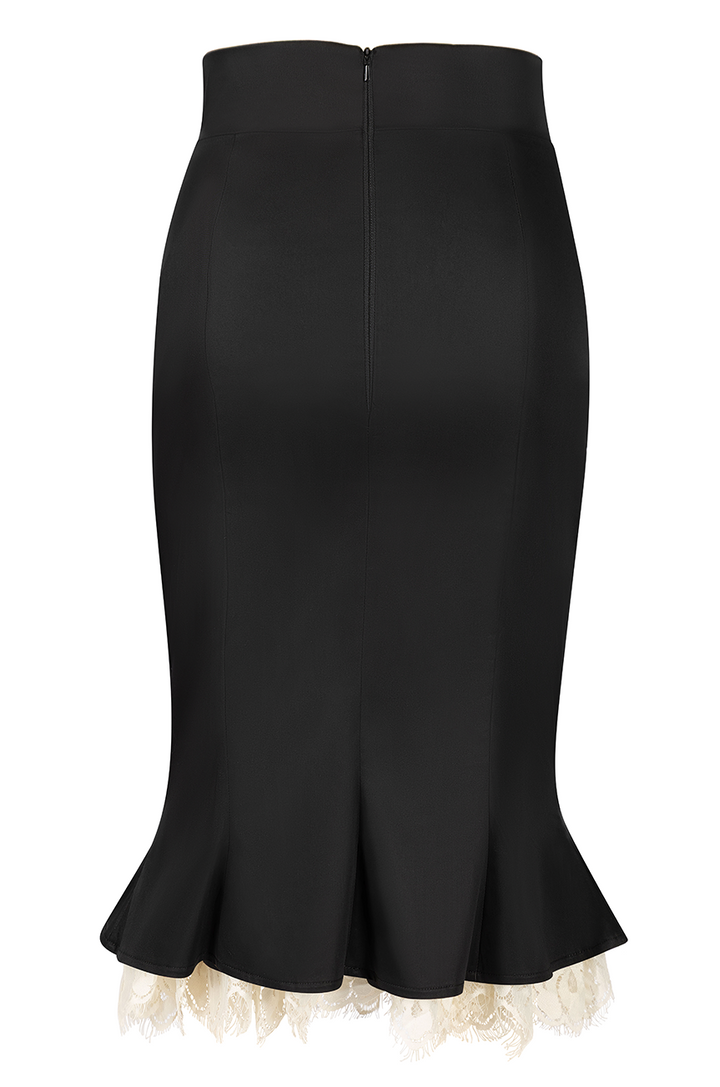 Kitten Noir Wiggle Skirt