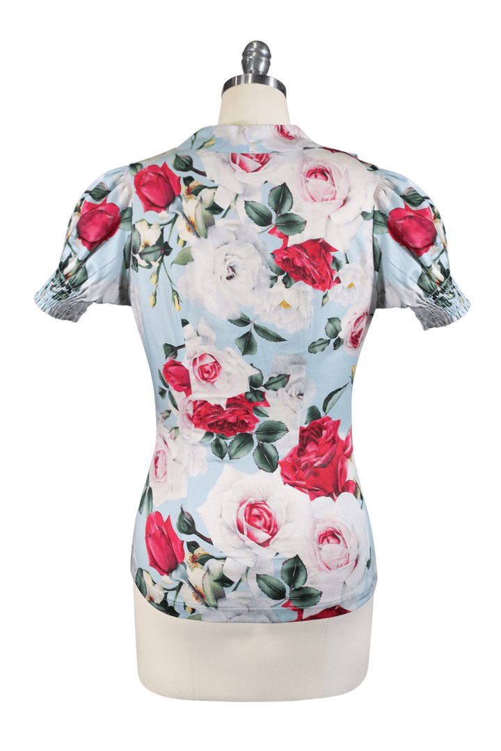 Tea Rose Scarf Blouse - Kitten D'Amour