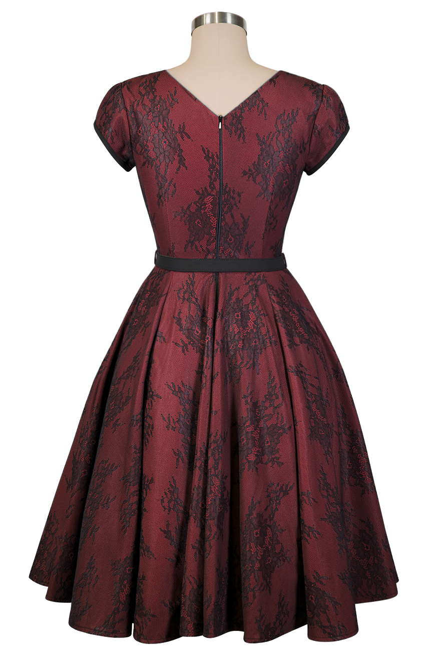 Office Affair Encore Dress (Burgundy)