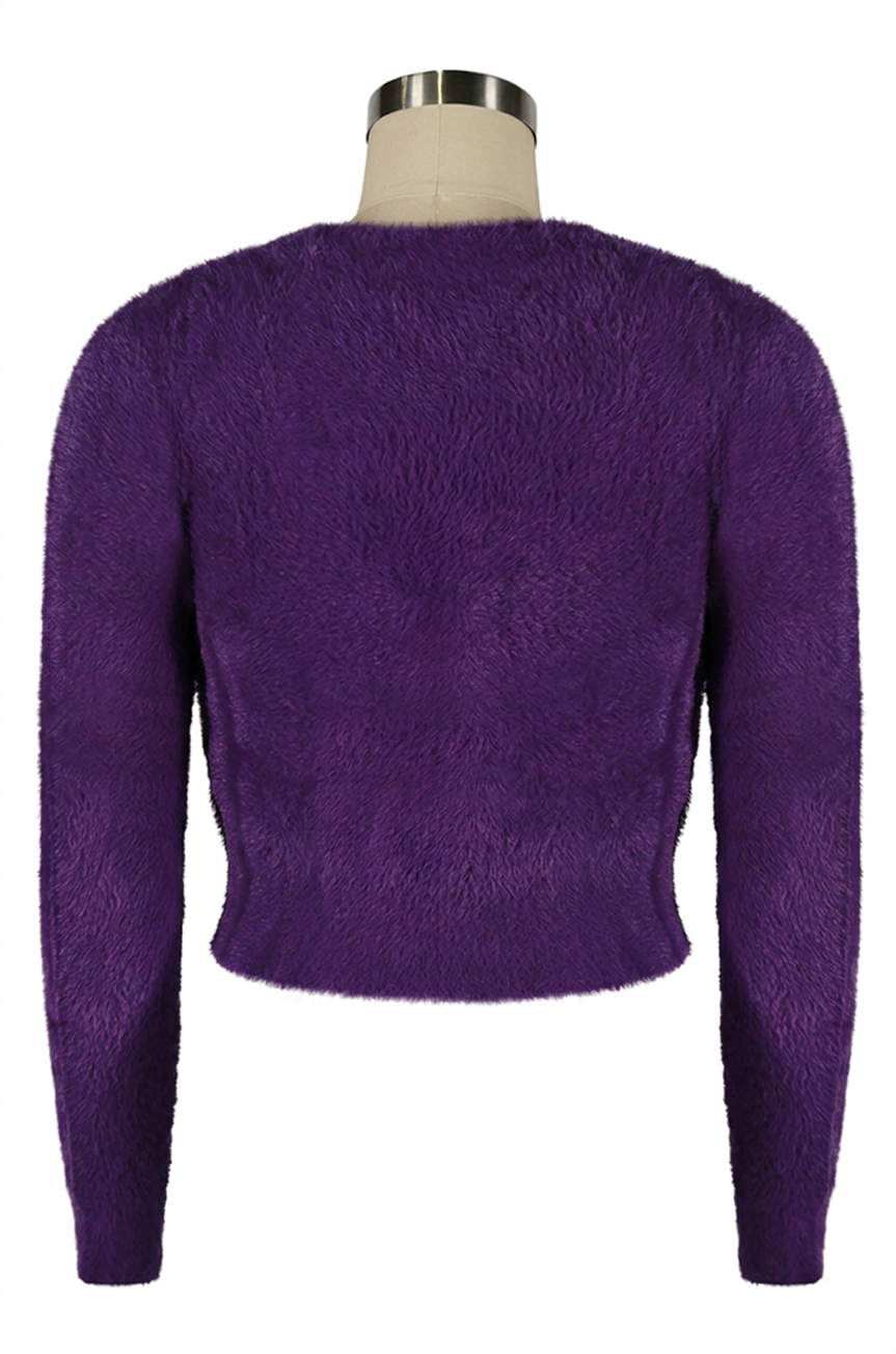 Powder Puff Cardigan (Purple)