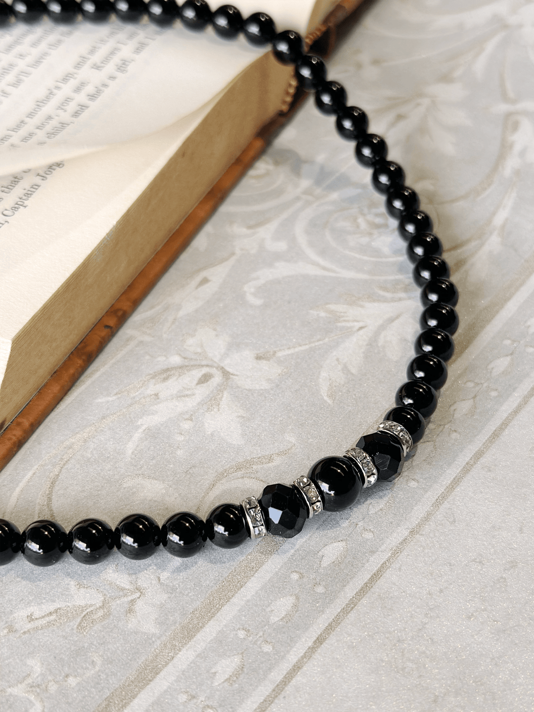 Juliette Pearl Necklace (Black) - Kitten D'Amour