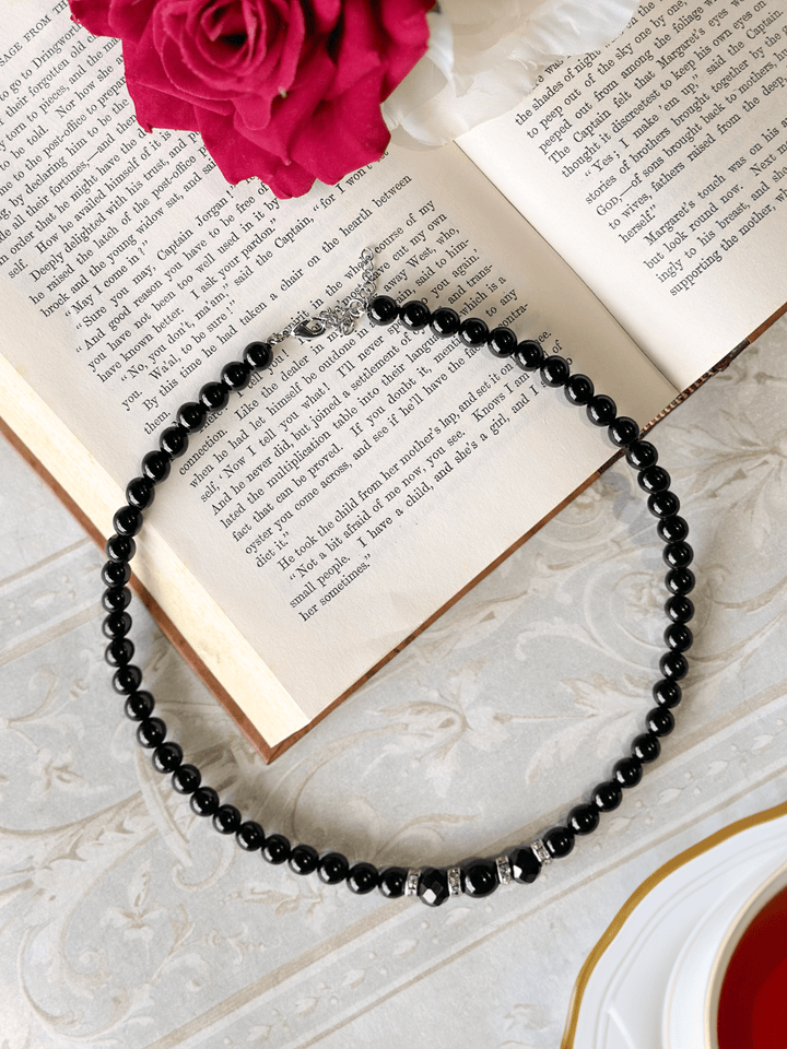 Juliette Pearl Necklace (Black) - Kitten D'Amour