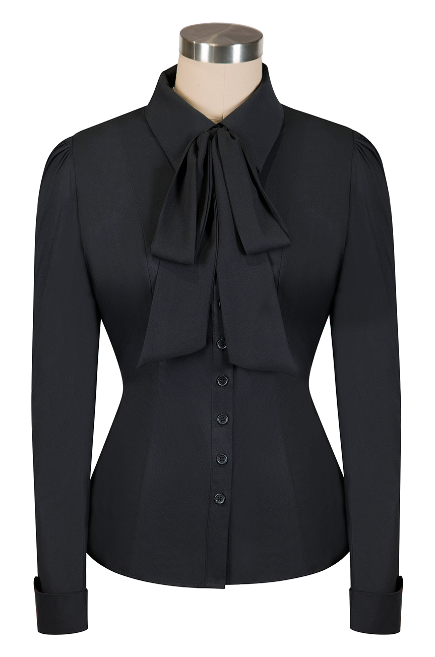 Office Affair Classic Blouse (Black)