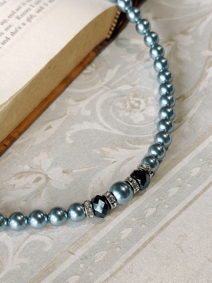 Juliette Pearl Necklace (Blue) - Kitten D'Amour