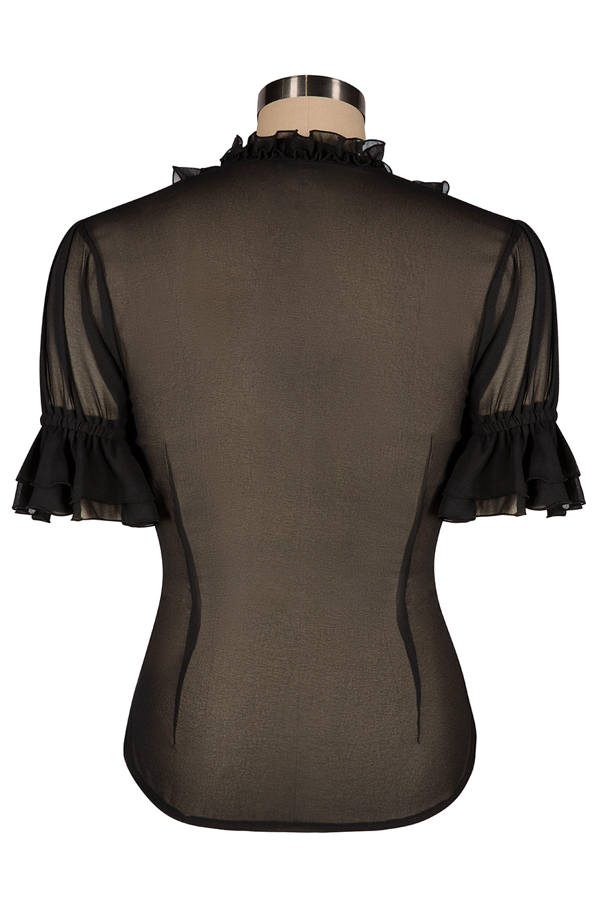 Bombshell Frill Blouse (Black)