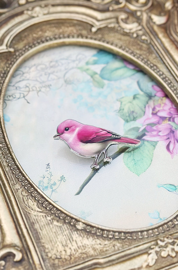 Birdsong Follies Brooch (Pink)