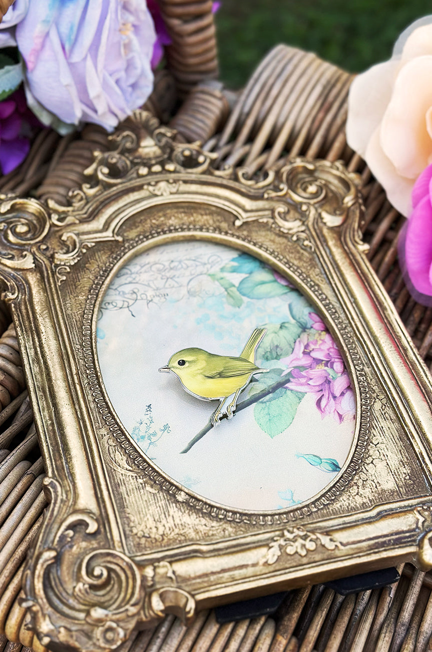 Birdsong Follies Brooch (Yellow)