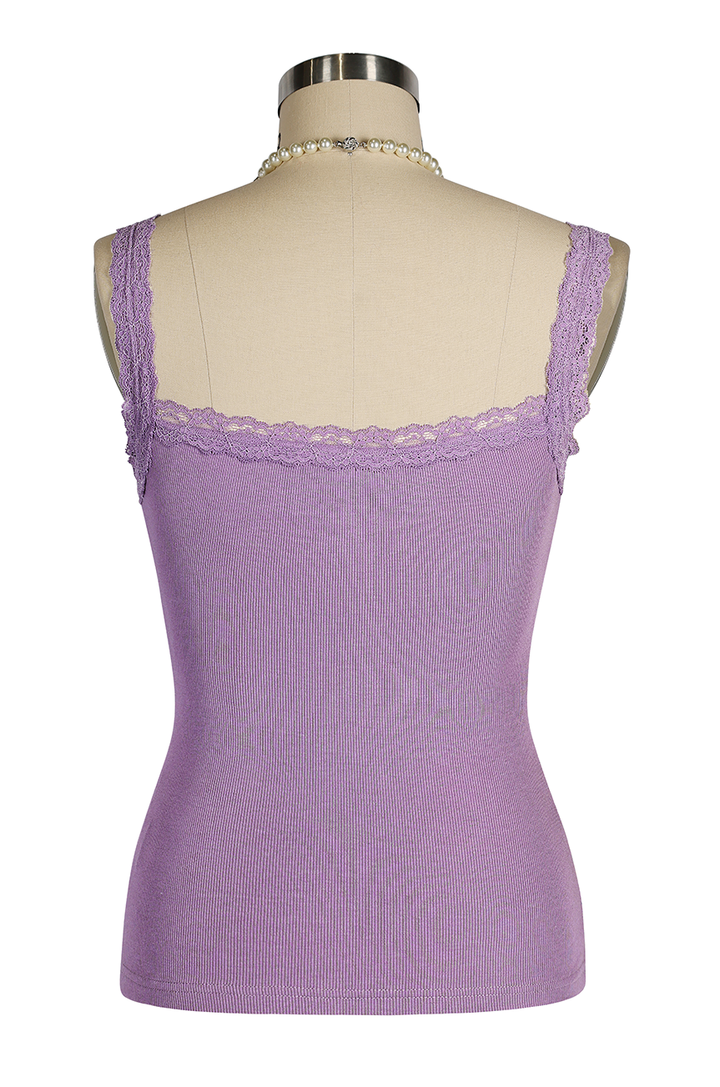 D'Amour Button Up Follies Singlet (Purple)