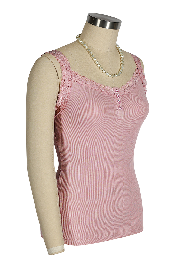 D'Amour Button Up Follies Singlet (Lilac)