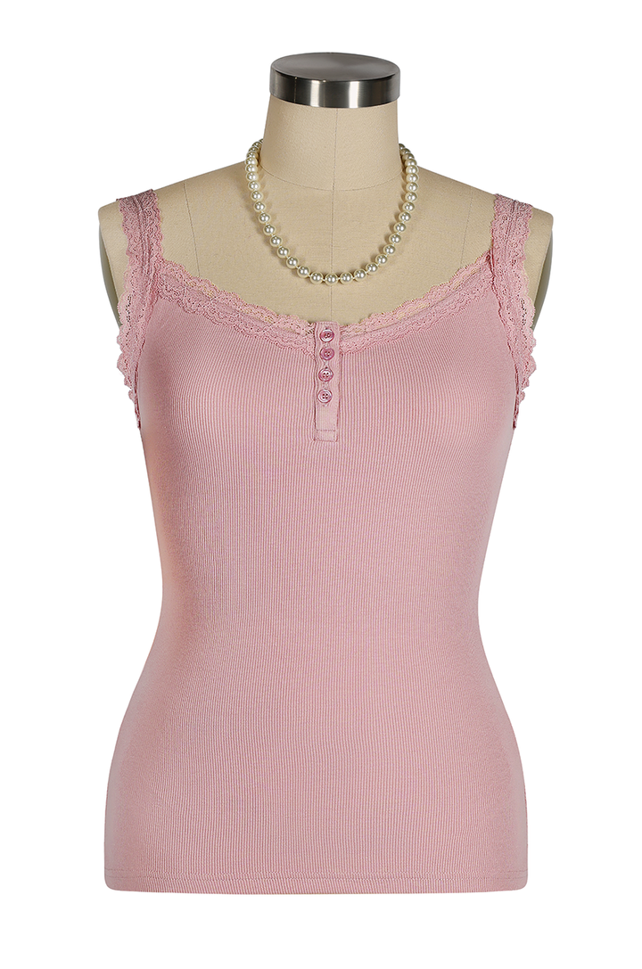 D'Amour Button Up Follies Singlet (Lilac)