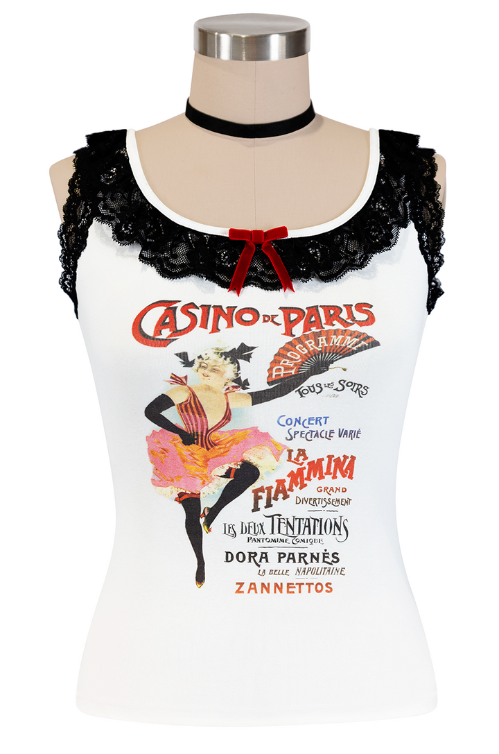 Casino Follies Ruffle Singlet (Off White)