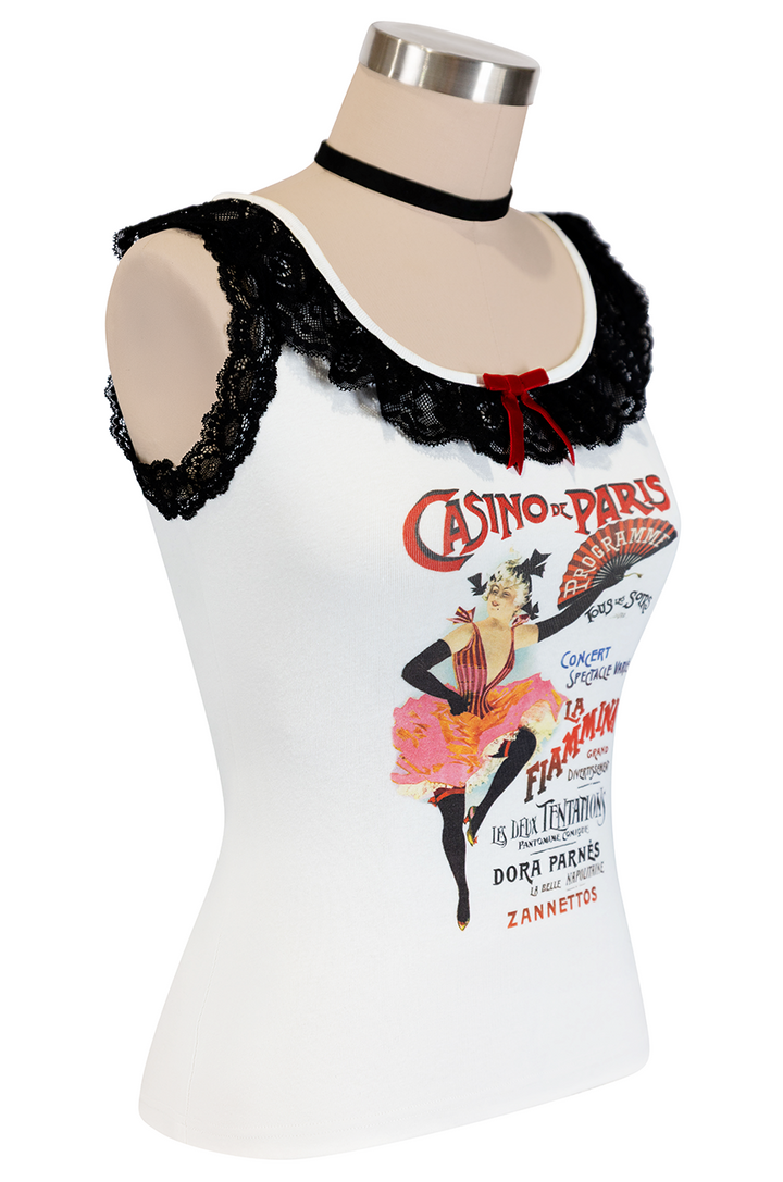 Casino Follies Ruffle Singlet (Off White)