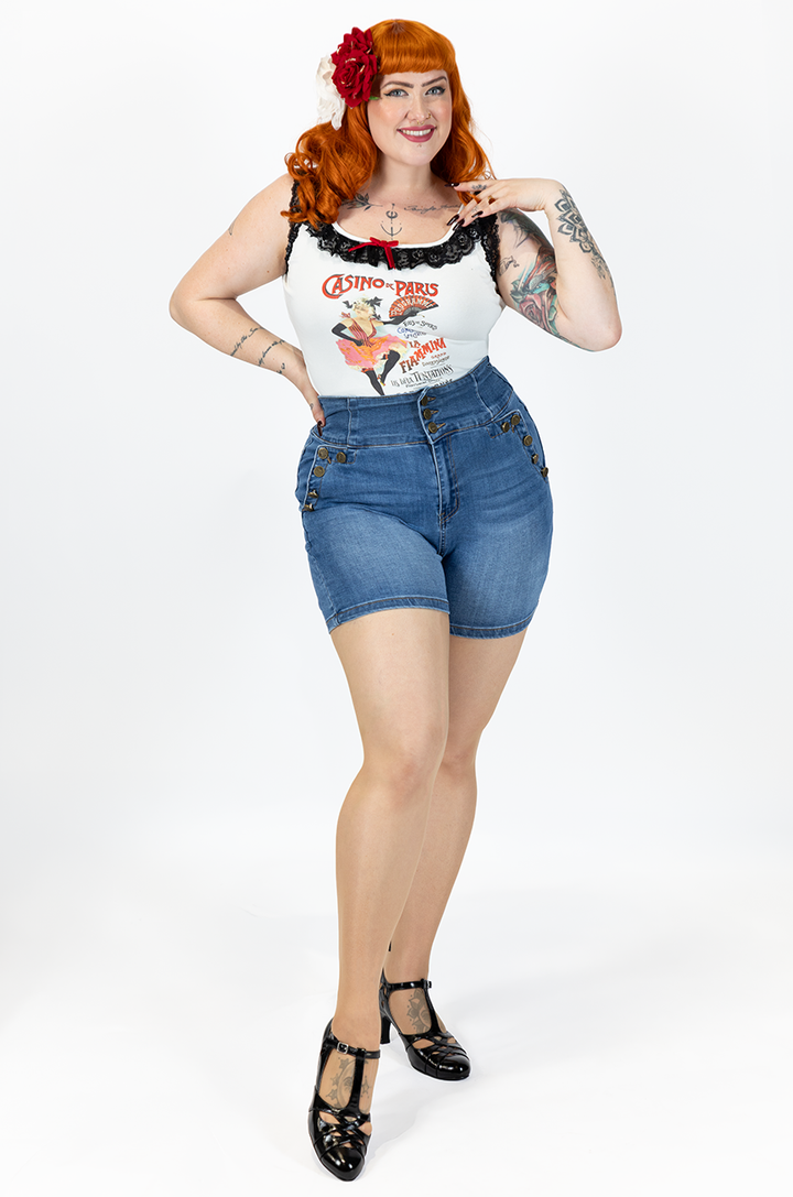 Monterey Denim Shorts (Dark Denim)