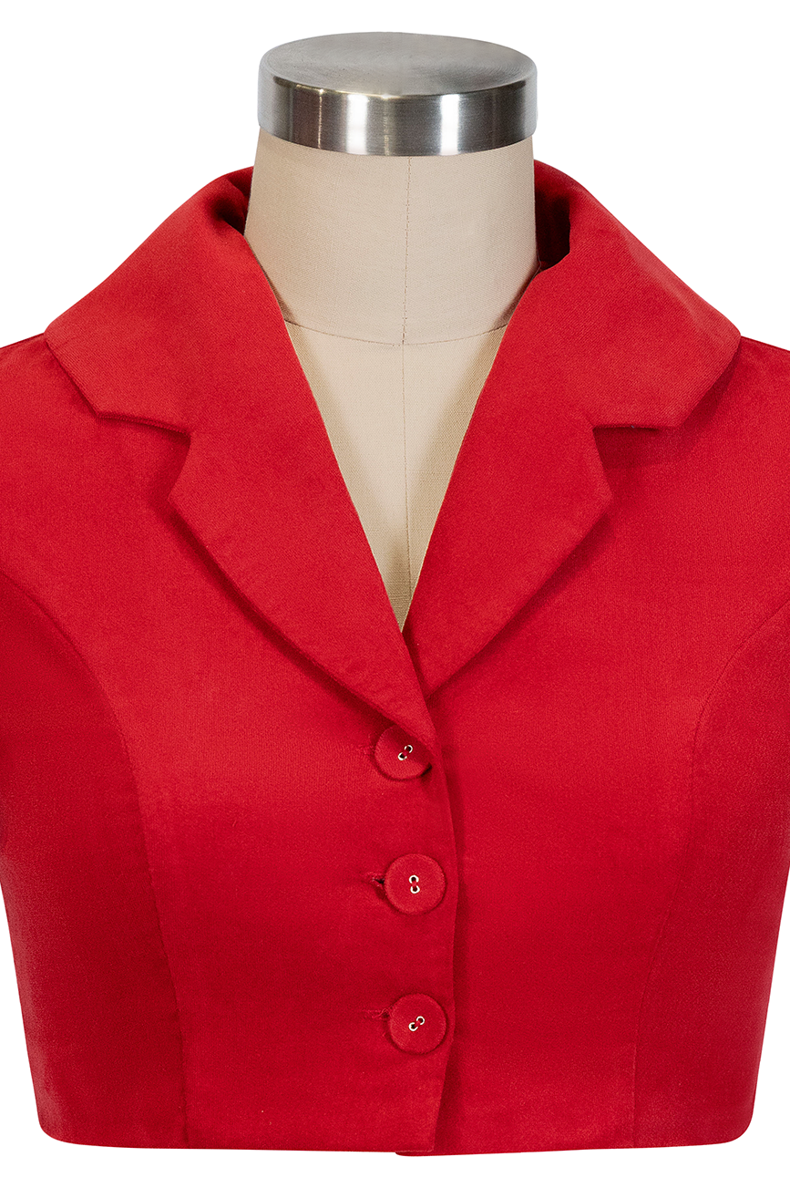 Harptree Village Crop Jacket (Red)