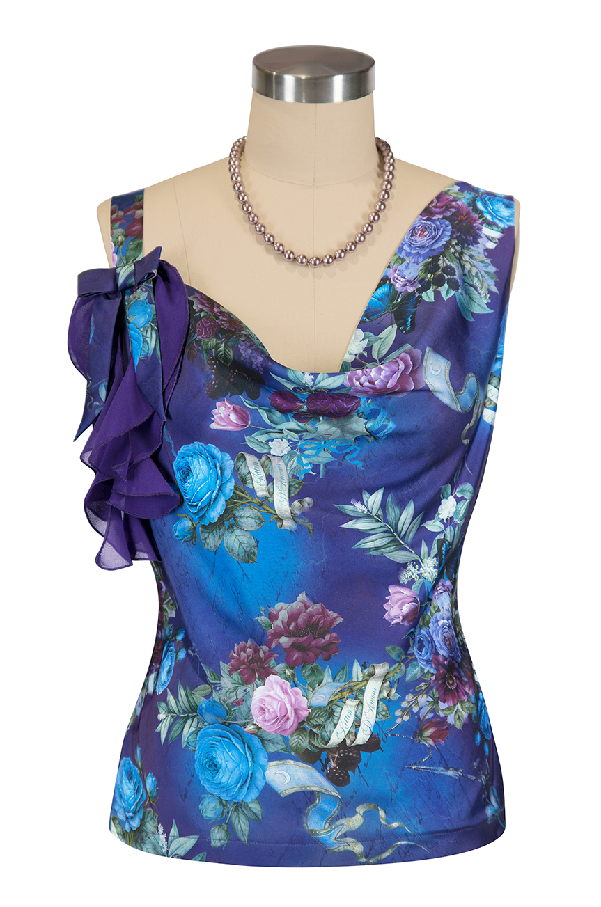 Mon Amour Cowl Top (Print)